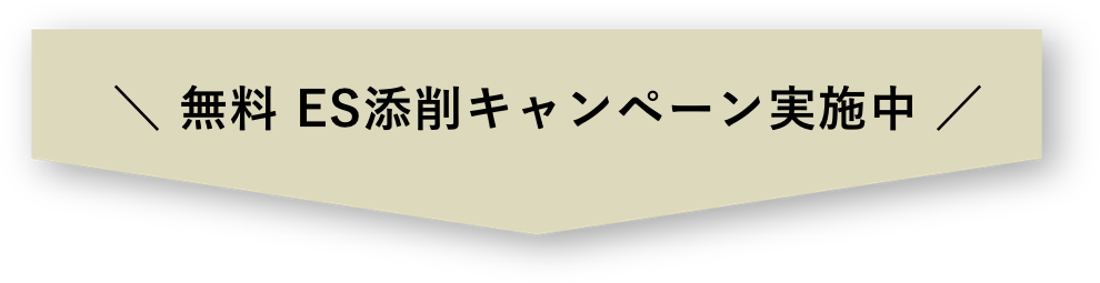 ＼無料　ES添削キャンペーン実施中／